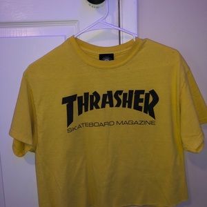 Yellow Thrasher Crop Top
